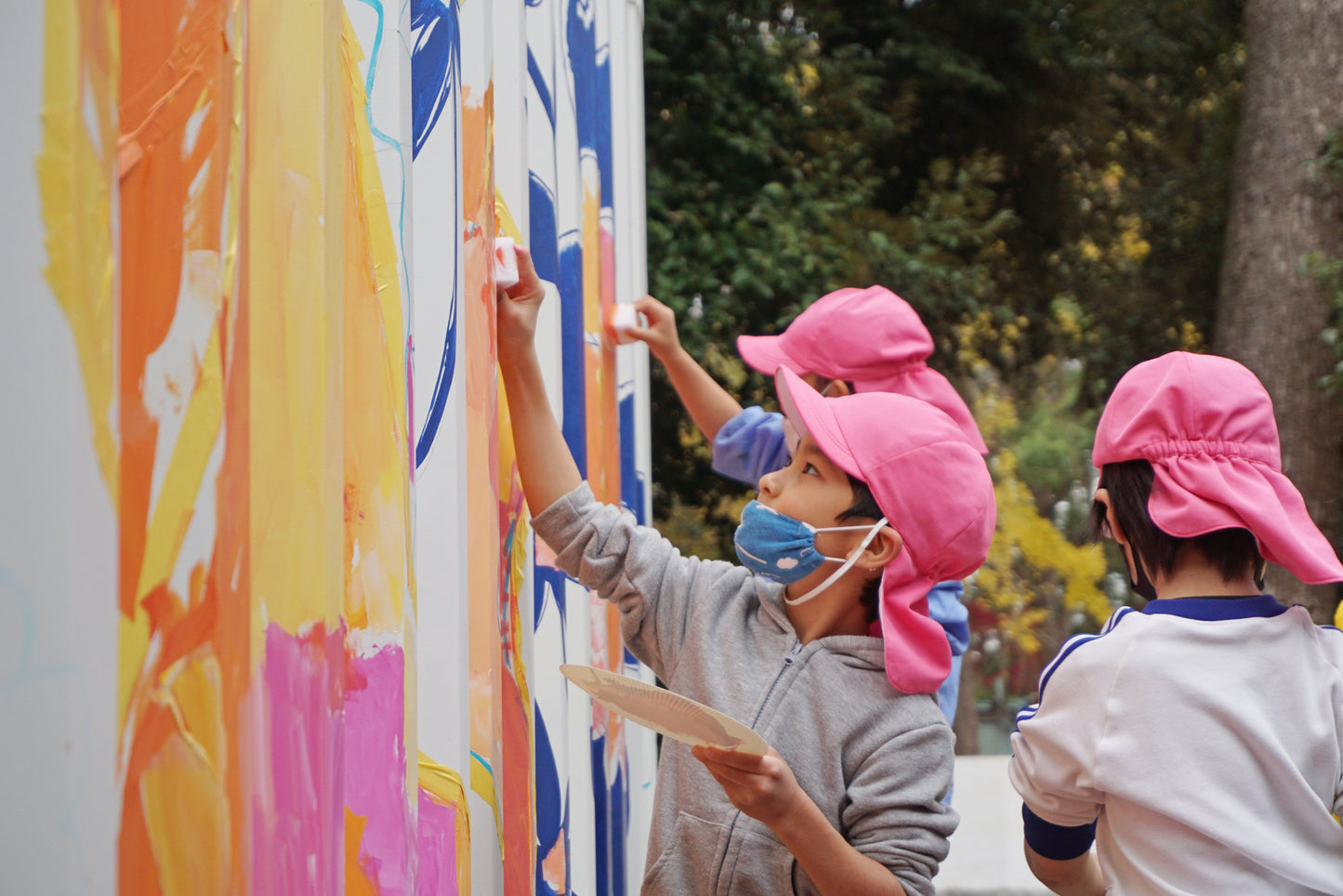 Mural painting and workshop at a kindergarten