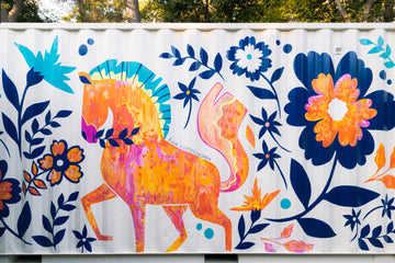 Mural painting and workshop at a kindergarten