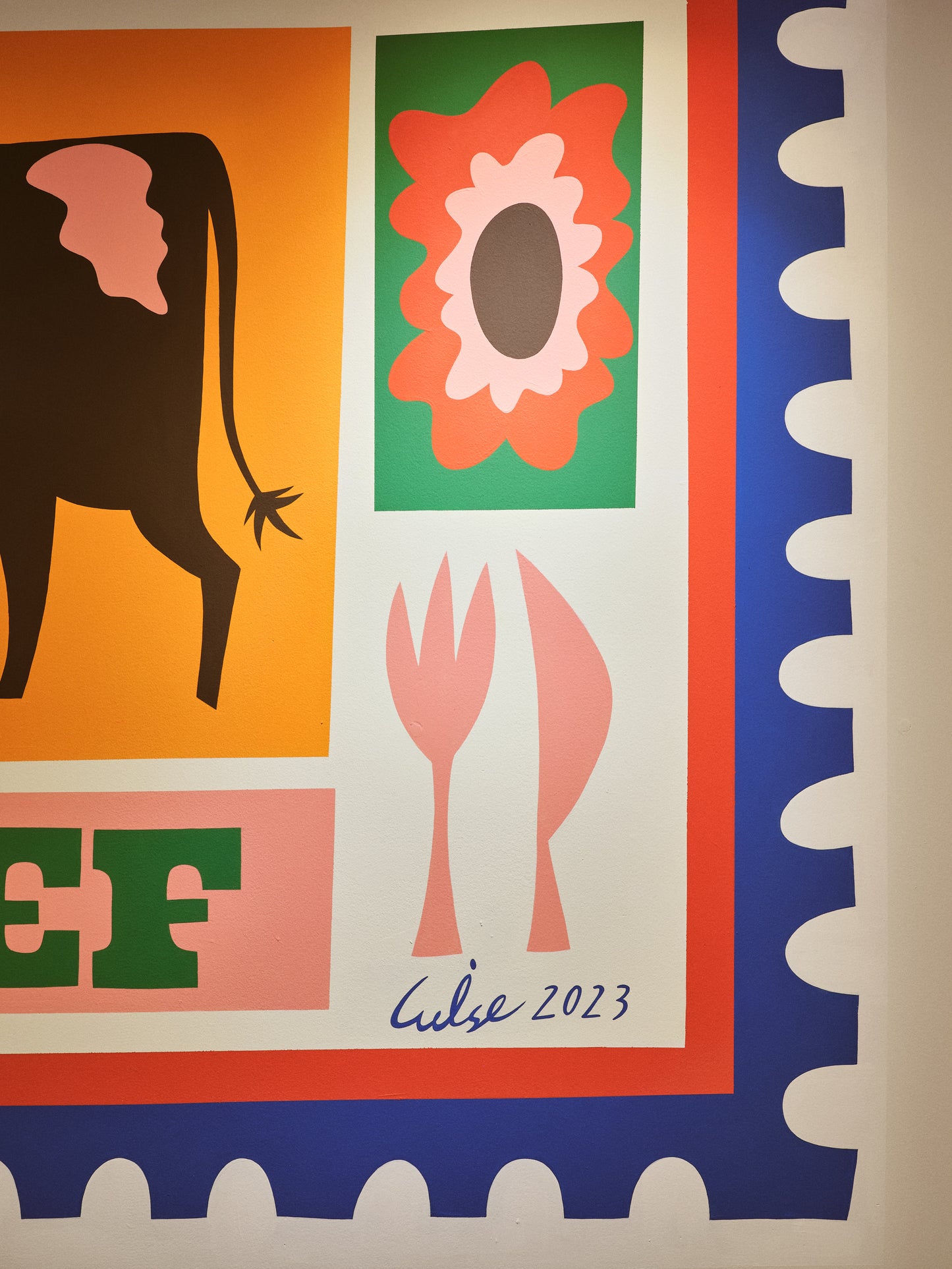 Restaurant mural